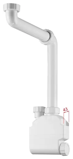 Bruckner SQUID nábytkový sifon šetřící místo, 5/4", odpad 32, bílá 151.033.0