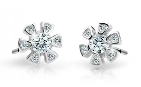 Cutie Jewellery Dětské náušnice z bílého zlata C2156-30-X-2 bílá