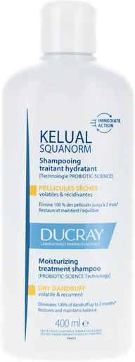 Ducray Hydratační šampon proti suchým lupům Kelual Squanorm (Moisturizing Treatment Shampoo) 400 ml