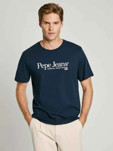 Pepe Jeans pánské tmavě modré tričko Albert PM509432594 L