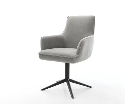 Jídelní židle Heira-Flex s područkami potahová látka Měkký šedá