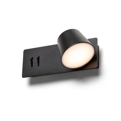 RED - DESIGN RENDL RENDL AMADEUS LED bodové světlo, k posteli černá R14522