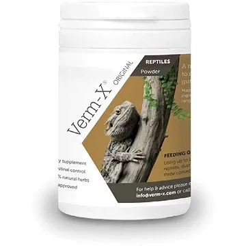 Verm-X Přírodní prášek proti střevním parazitům pro plazy 25 g (5060126301707)
