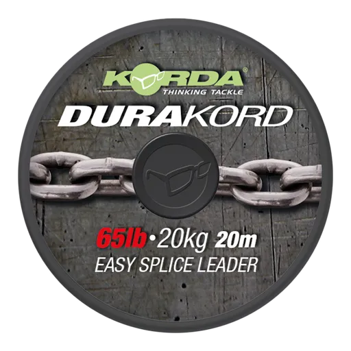 Korda návazcová šňůrka dura-kord dyneema spliceable leader - 65 lb 15 m