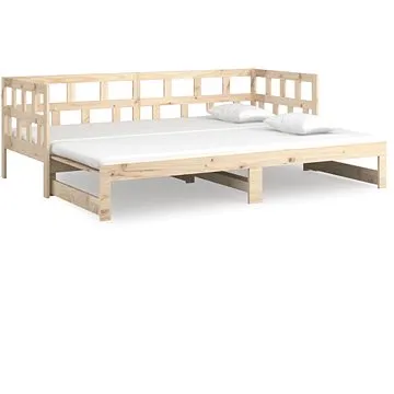 Výsuvná postel masivní borovice 2× (90 × 190) cm, 820232 (820232)