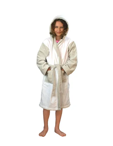 Dětský župan s kapucí s výšivkou