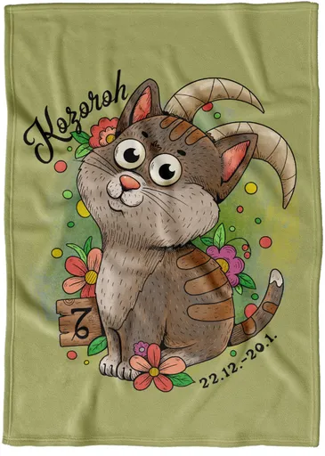 Deka Kočičí znamení – kozoroh (Podšití beránkem: NE)