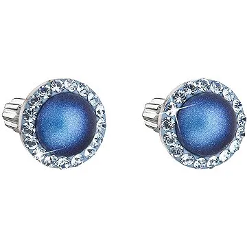 EVOLUTION GROUP 31314.3 tmavě modré s krystaly a perlou Swarovski® (stříbro 925/1000; 1,2 g) (8590962910728)