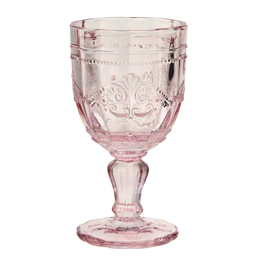 VICTORIAN Sklenice na stopce - růžová