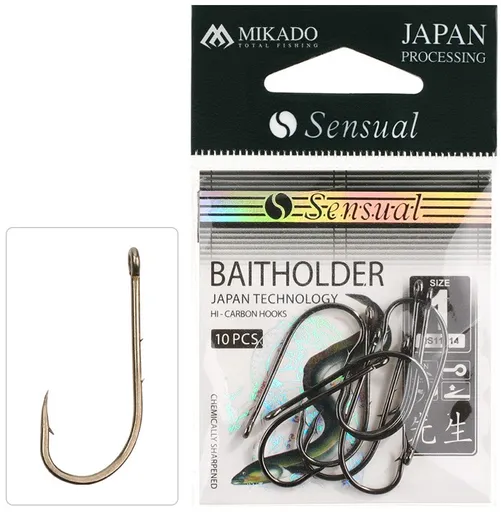 Mikado háčky sensual baitholder br 10 ks - 1/0