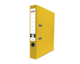 Pořadač A4 5cm pákový Senator Rado prešpán žlutý prstokroužek kov. lišty