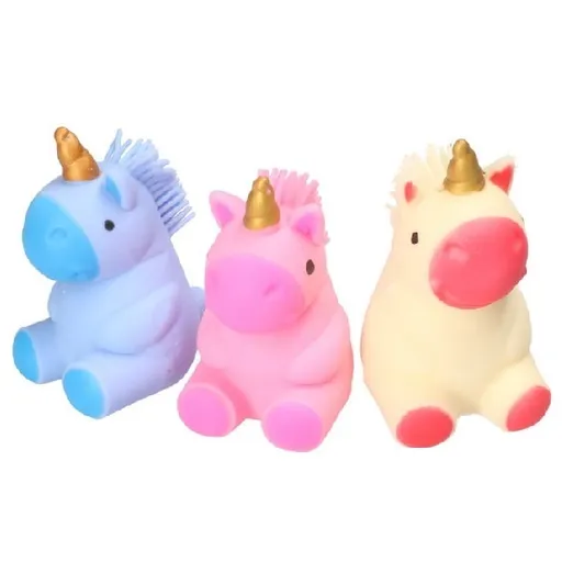 Antistresová hračka squishy jednorožec - modrá