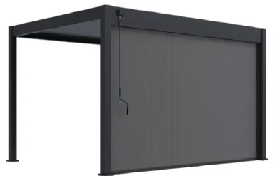 Zástěna 2,65 m pro bioklimatickou pergolu Rojaplast