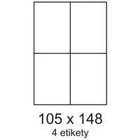 Etikety 105x148,5mm 4etikety na archu 100listů Smartline