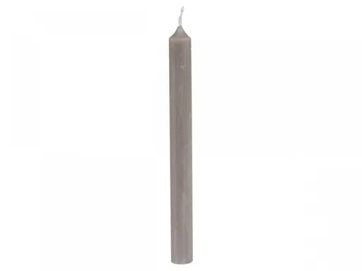 Taupe úzká svíčka Taper linen - Ø 1,2 *13cm / 2.5h Chic Antique