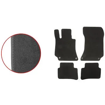 ACI textilní koberce pro MERCEDES-BENZ W212 "E" 09-13  EXCLUSIVE (originální fixace) sada 4 ks (3044X62E)