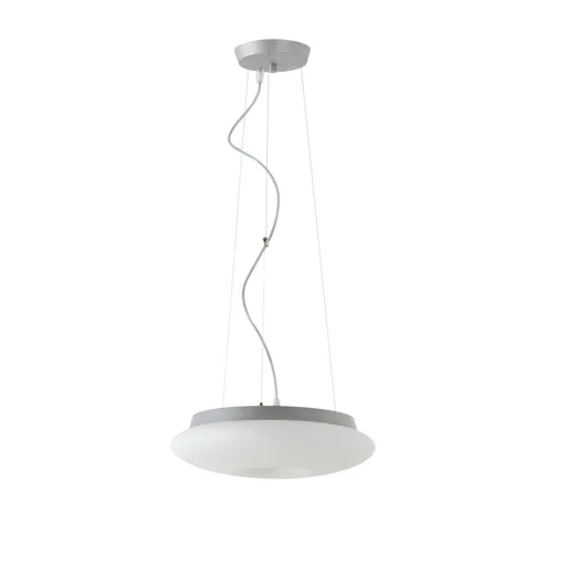 OSMONT SAT60950 SATURN L1 závěsné skleněné svítidlo stříbrná / bílá IP20 4000 K 16W LED