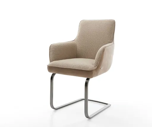 Heira-Flex konzolová židle s područkami materiálová směs bláto