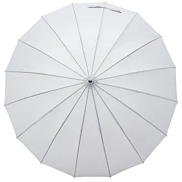 KRAGO Deštníková hůl s rovnou dřevěnou rukojetí 16 paprsků šedý (umb-7-003)