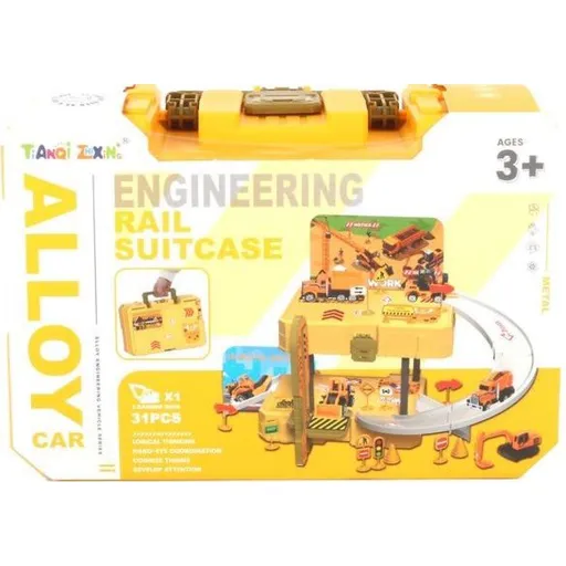 Alltoys Hrací set v kufříku stavební stroje