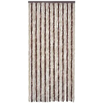 Závěs proti hmyzu béžový a světle hnědý 100 x 220 cm Chenille (240572)