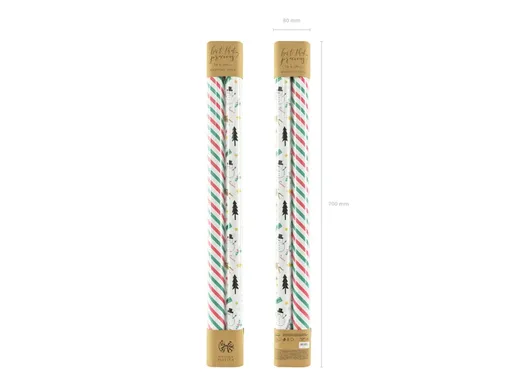 PartyDeco Balící papír - Vánoce Merry Xmas mix 2 ks