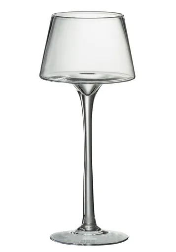 Skleněný veliký svícen na noze Hurricane - Ø 15*35 cm J-Line by Jolipa