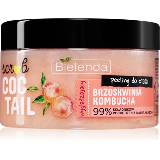 Bielenda Coctail Scrub Peach + Kombucha tělový peeling s hydratačním účinkem 350 g
