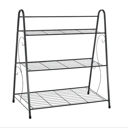 Kovový regál Veruma, tmavě šedá