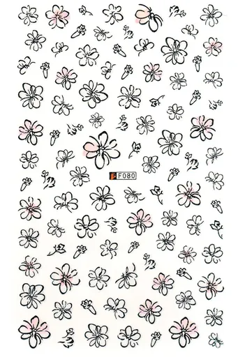 Samolepky XL - květy (F80)
