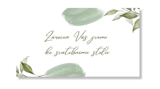 Personal Kartička ke stolu - Green