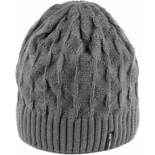 Finmark WINTER HAT Zimní pletená čepice, tmavě šedá, velikost UNI