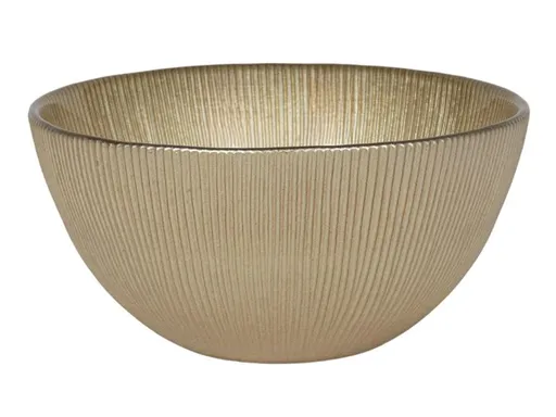 HIT Skleněná miska 15cm matná zlatá