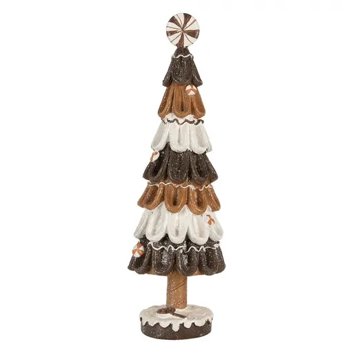 Dekorace cukrový stromek Gingerbread Tree - Ø 12*39 cm Clayre & Eef