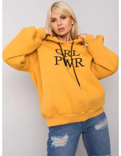 Dámská mikina zateplená  DEBBY tmavě žlutá