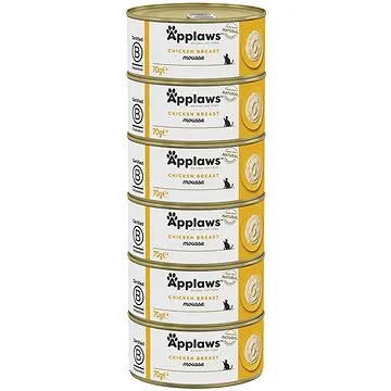 Applaws konzerva Mousse Kuřecí prsa 6 × 70 g (5060481897549)