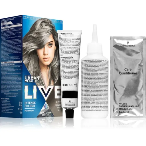 Schwarzkopf LIVE Urban Metallics permanentní barva na vlasy odstín U72 Dusty Silver 1 ks