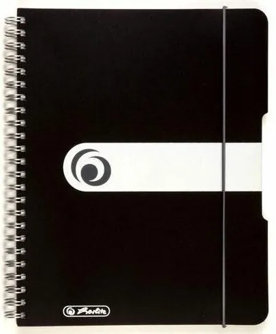 Spirálový blok A5 čtverečkovaný - černý