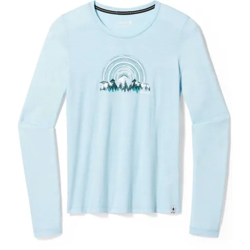 Smartwool NEVER SUMMER MOUNTAINS GRAPHIC W Dámské tričko, světle modrá, velikost