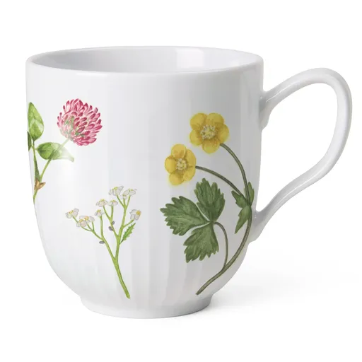 Hrnek HAMMERSHOI SUMMER - WILD FLOWERS 330 ml, bílá, porcelán, Kähler