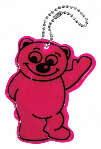 Compass 88329 Reflexní přívěšek Bear -  růžový