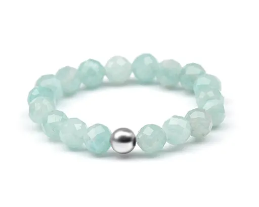 Agato Minerální prsten s amazonitem POL-R08 49 mm