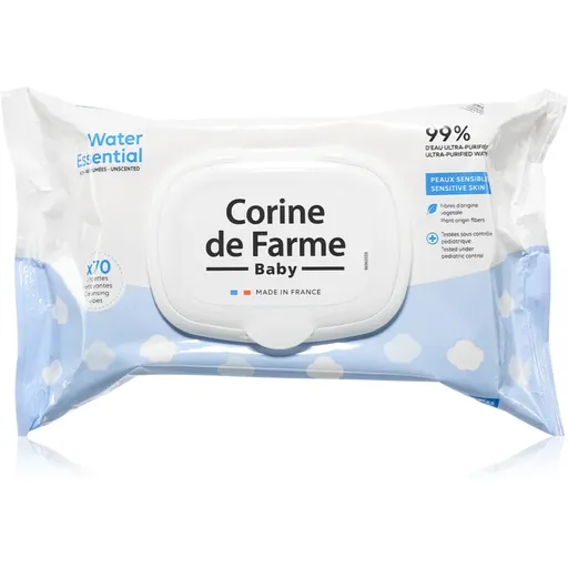 Corine de farme Water Wipes dětské jemné vlhčené ubrousky 70 ks