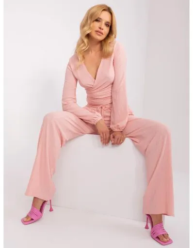 Dámský komplet s kalhotami ADRIANNA broskvový