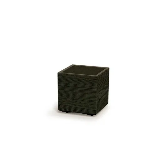 Květináč MADERA SQUARE ECO WOOD 28,8 cm, tmavě hnědá, S