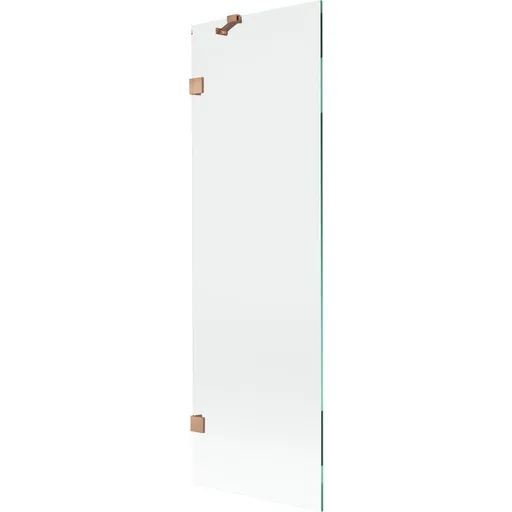 MEXEN/S Lunar vanová zástěna FIX 60 x 150, transparent, měď kartáčovaná 897-060-000-65-00