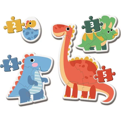 Clementoni Moje první puzzle 2, 3, 4 a 5 dílků Dinosauři