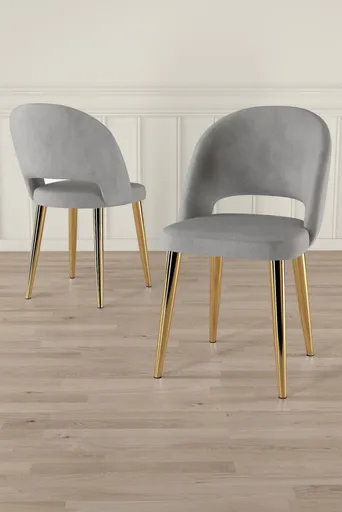 Sada židlí (6 kusů) Pane - Grey, Gold