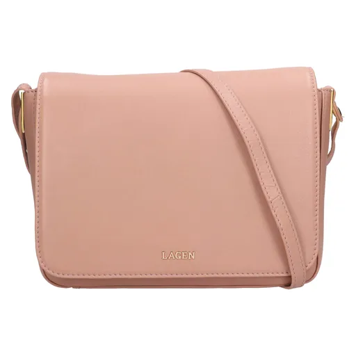 Dámská kožená kabelka Lagen Davuda - růžová