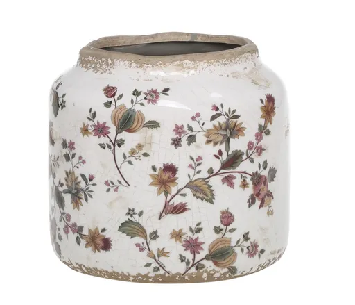 Keramický květináč / váza s květy Nancy - Ø 14*14 cm Chic Antique